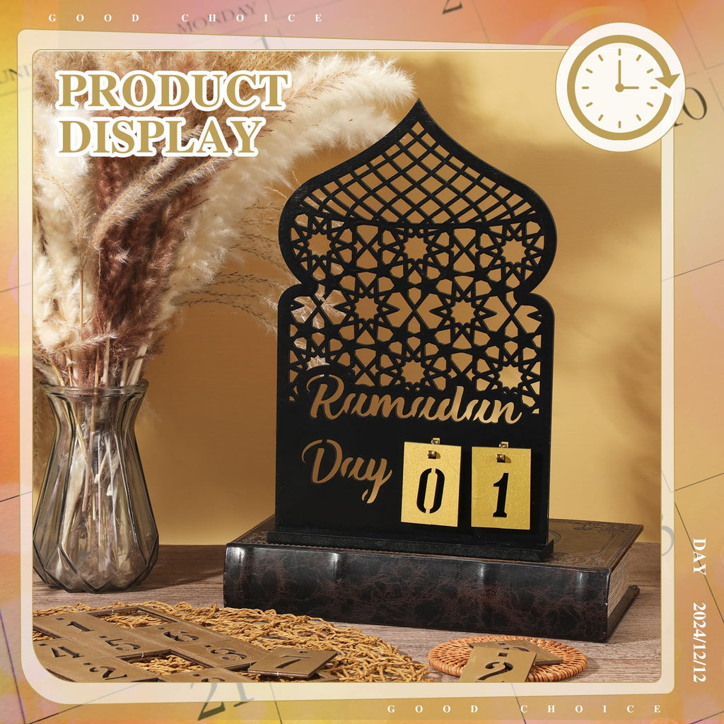 Doublefill Ramadan Calendar Set Ramadan Advent Calendar 30 Days Wooden Eid Mubarak Diy Countdown Calendar Ramadan Decoration Gif