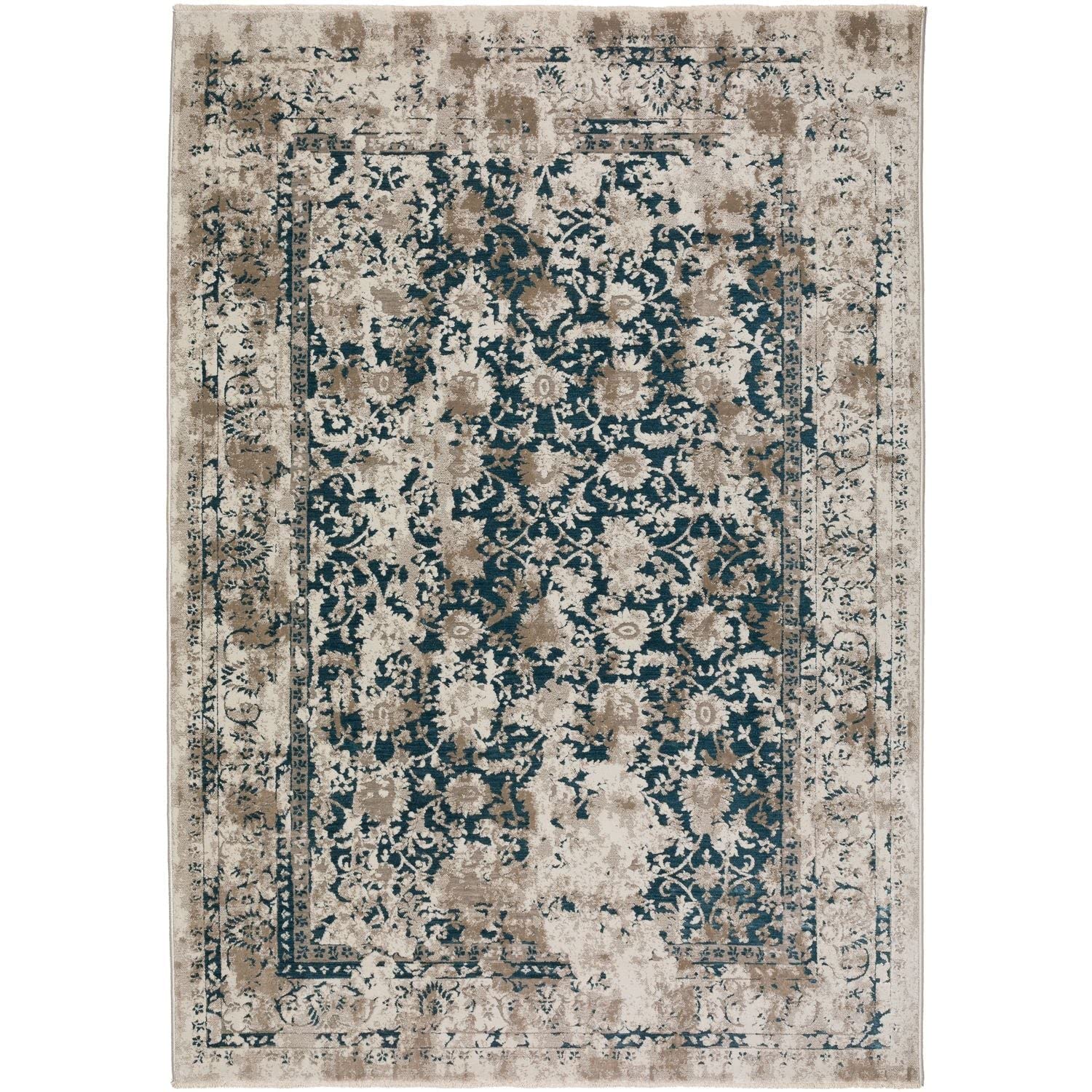 Antalya Ay2 Blue Transitional Rug Rectangle 3' 3" X 5 ' 3"