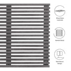 Modway Render Mid-Century Modern Wall-Mount Headboard in Charcoal, King (U.S. Standard)