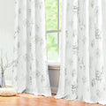 Xtmyi 2 Panels Room Darkening Watercolor Floral Leaves Blackout Flowered Printed Curtains 102 Inch Length Sage Green Window Curt