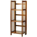 Casual Home 3-Shelf Folding Bookcase (14" Wide)-Honey Oak