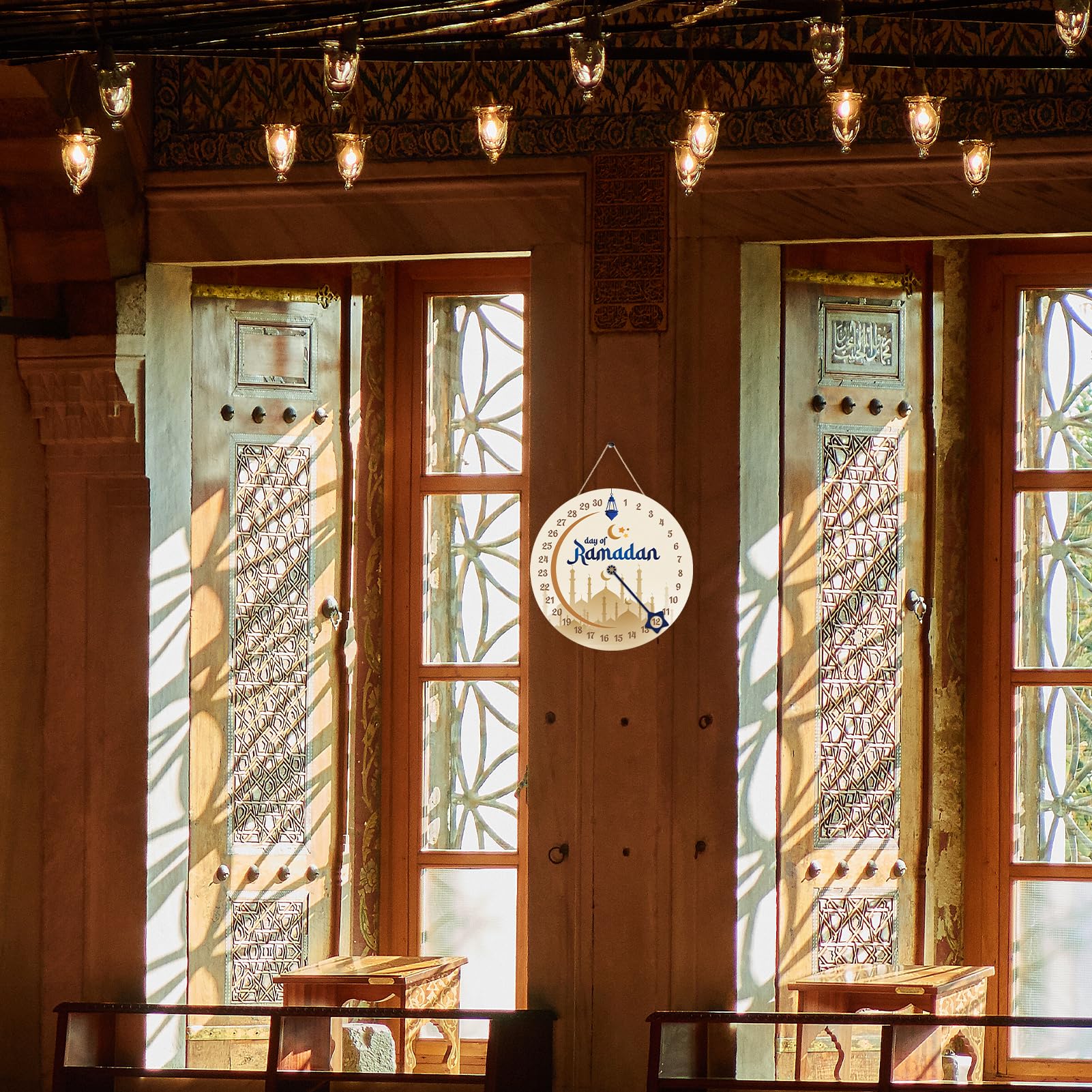 Ramadan Advent Calendar Countdown, Door Hanging Decorations For Ramadan Home Sign