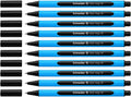 Schneider Slider Edge M (Medium) Ballpoint Pen, 1.0 Mm, Light Blue Barrel, Black Ink, Box Of 10 Pens (152101)