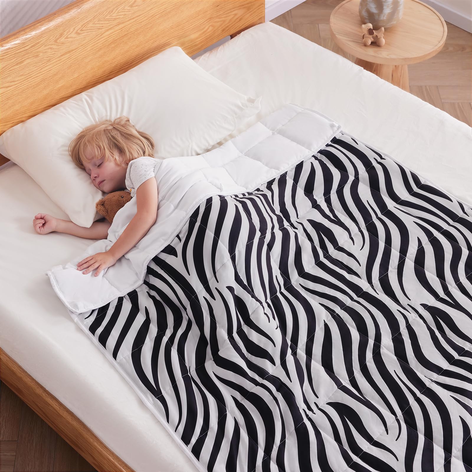 Anfie Weighted Blanket Kids(40''X60'' 7Lbs) Weighted Blanket Cooling Blanket For Sleeping,Throw Size Breathable Blanket With Pre