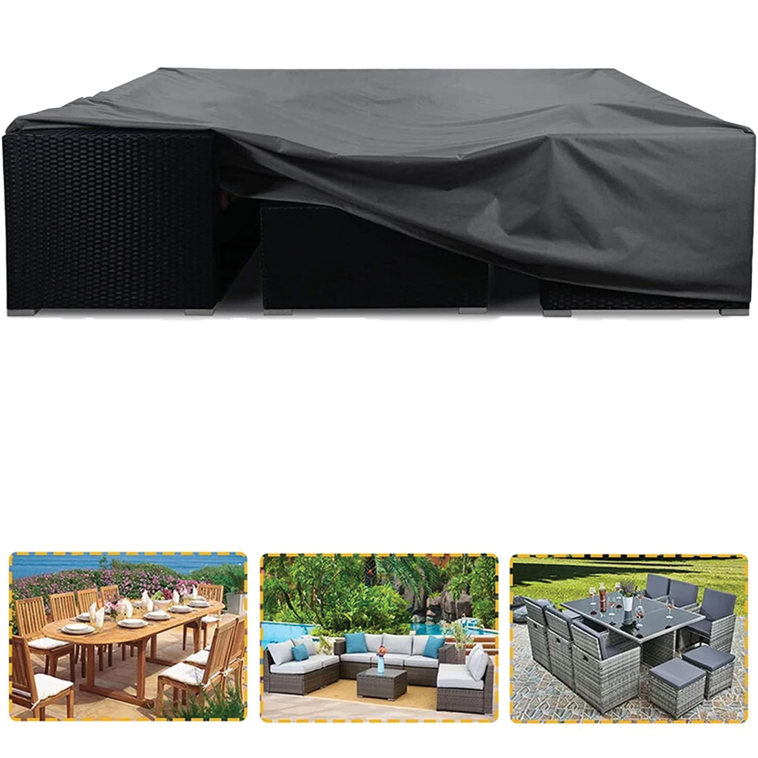 Uv-Proof Waterproof Furniture Patio Cover 140L X 70W X 30H Breathable Dust Proof Sofa Table Chair Storage Bar High Chair Color B