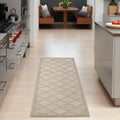 Nourison Easy Care Cream 2 x 6 Area Rug - Easy Clean, Non Shedding, Bed Room, Living Room, Dining Room, Kitchen (6 Runner)