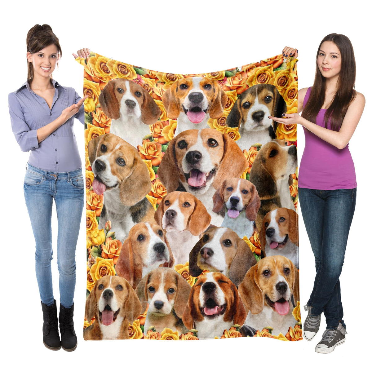 Beagle Dog Fleece Blanket,Super Soft Dogs Flannel Blanket Throw,Beagle Gift For Women Kid Girls,Gift For Dog Lover,Dog Mom Gift,