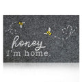 HLFMVWE Funny Bee Doormat Honey Im Home Cute Door Mat Welcome Mats for Front Door Kitchen Rugs Indoor Porch Outdoor Non Slip Du