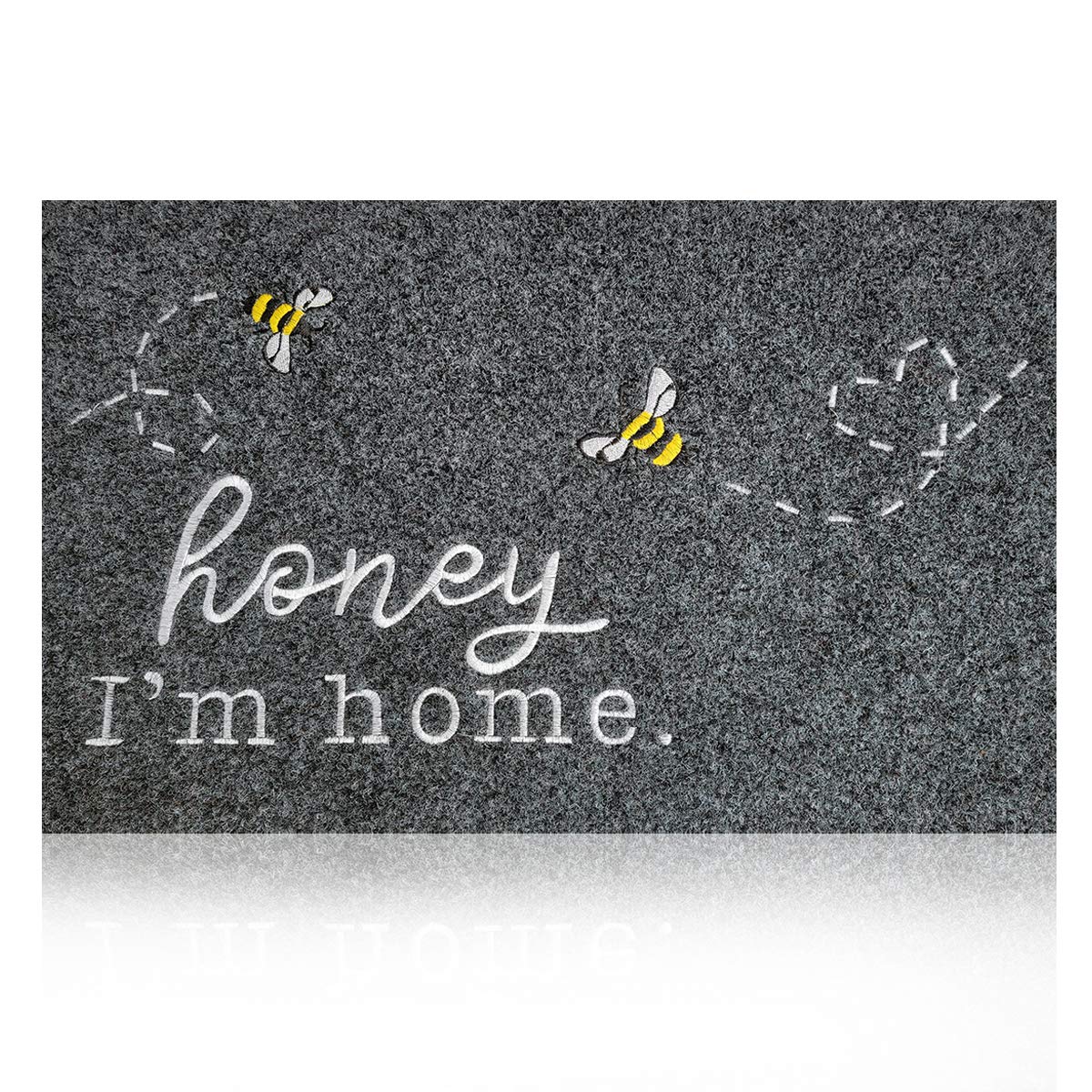 HLFMVWE Funny Bee Doormat Honey Im Home Cute Door Mat Welcome Mats for Front Door Kitchen Rugs Indoor Porch Outdoor Non Slip Du