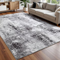 Macgace Modern Abstract Rugs for Living Room, 3x5 Machine Washable Area Rug with Non Slip Backing for Bedroom, Soft Floor Cove