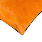 HomeRoots Decor 12' X 20' X 5' Orange Cowhide Pillow