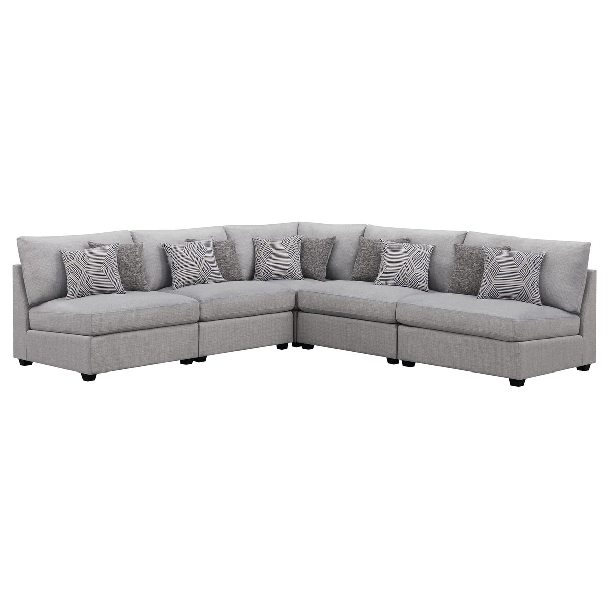 Coaster Cambria 5-Piece Sectional, Grey