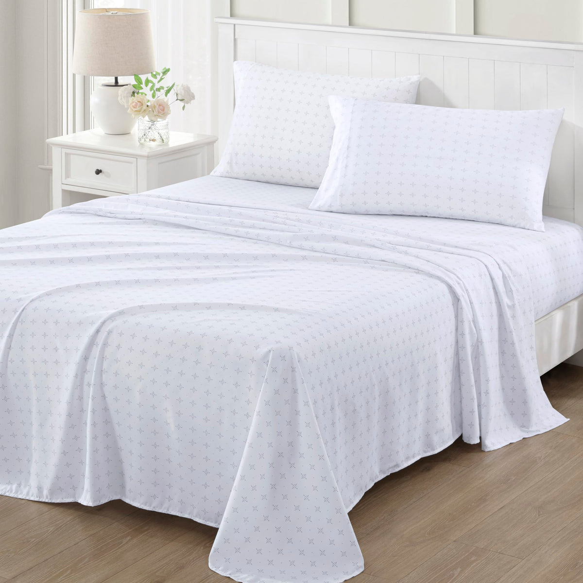 Martha Stewart Ultra Soft Brushed And Washed Microfiber 3 Piece Sheet Set, Easy Care, Comfy Bed Sheets With Deep Pocket, 1 Flat