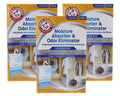 Arm & Hammer Moisture Absorber & Odor Eliminator 16oz Hanging Bag, 3 Pack (6 Bags Total) - Eliminates Musty Odors & Freshens Air