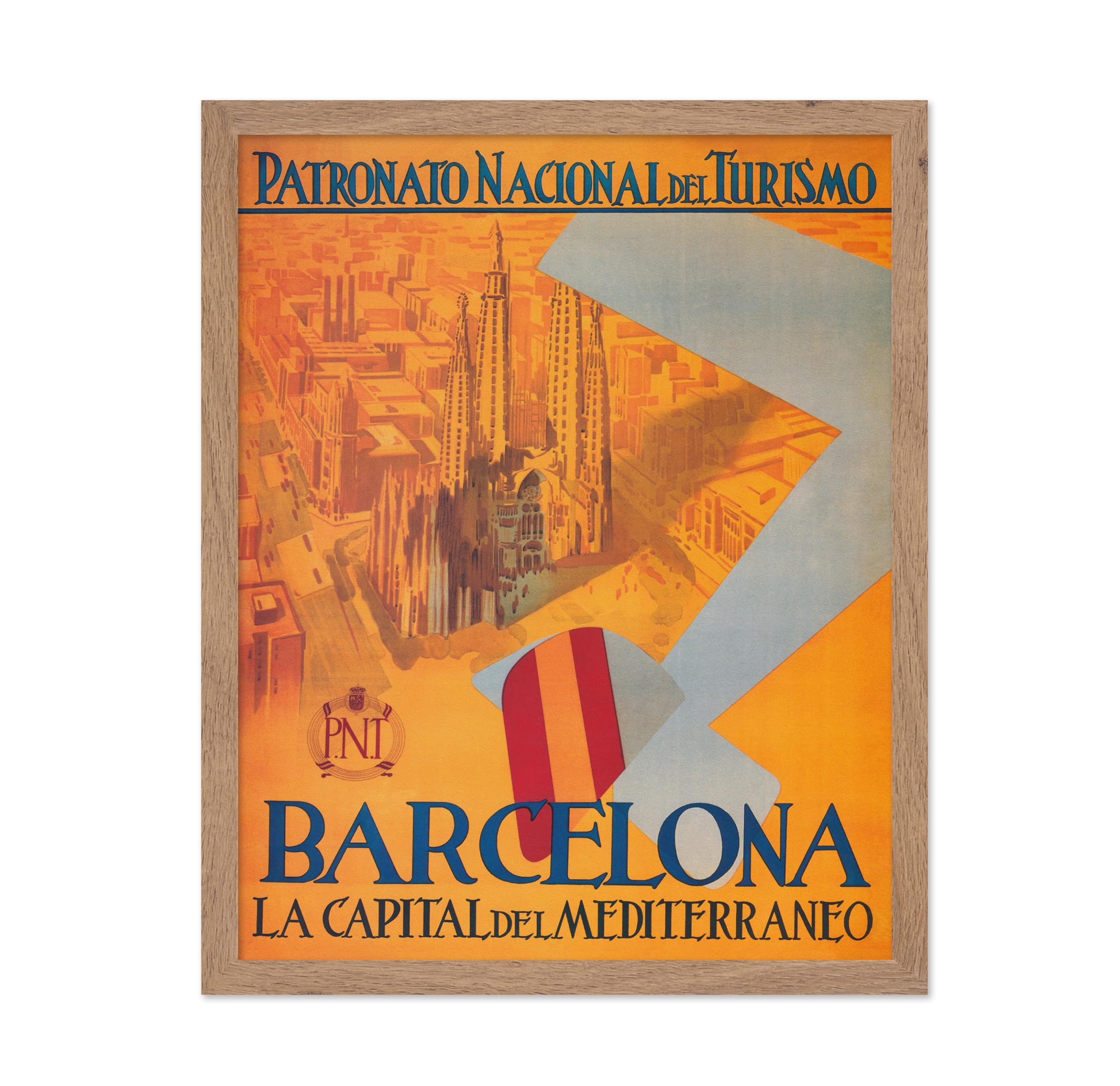 Poster Master Barcelona Spain Poster - Vintage Travel Wall Art - Tourism Poster - Great Wall Decor Gift for Home, Office, Living