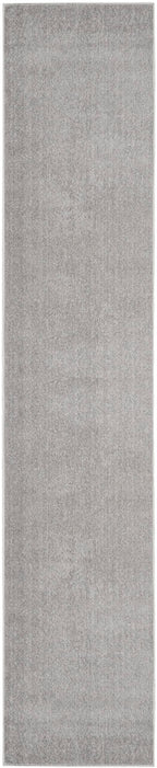 Nourison Essentials Indoor/Outdoor Silver Grey 2'2' X 20 Area Rug, Easy Cleaning, Non Shedding, Bed Room, Living Room, Dining Room, Backyard, Deck, Patio (2X20)