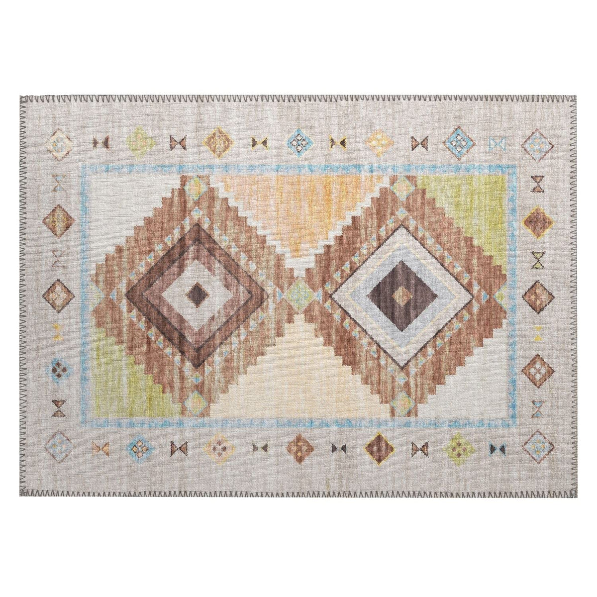 Phoenix Ph2 Taupe Southwestern Rug Rectangle 10' X 14'