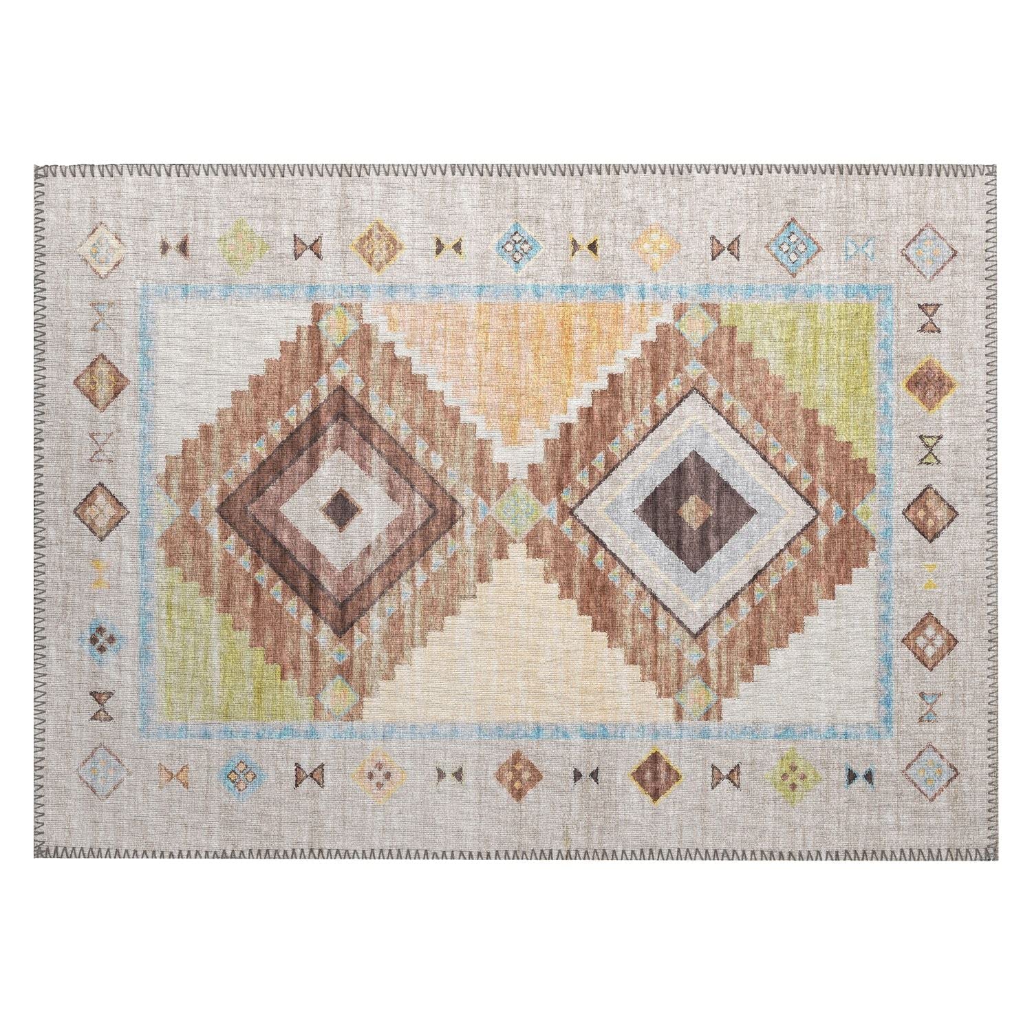 Phoenix Ph2 Taupe Southwestern Rug Rectangle 10' X 14'