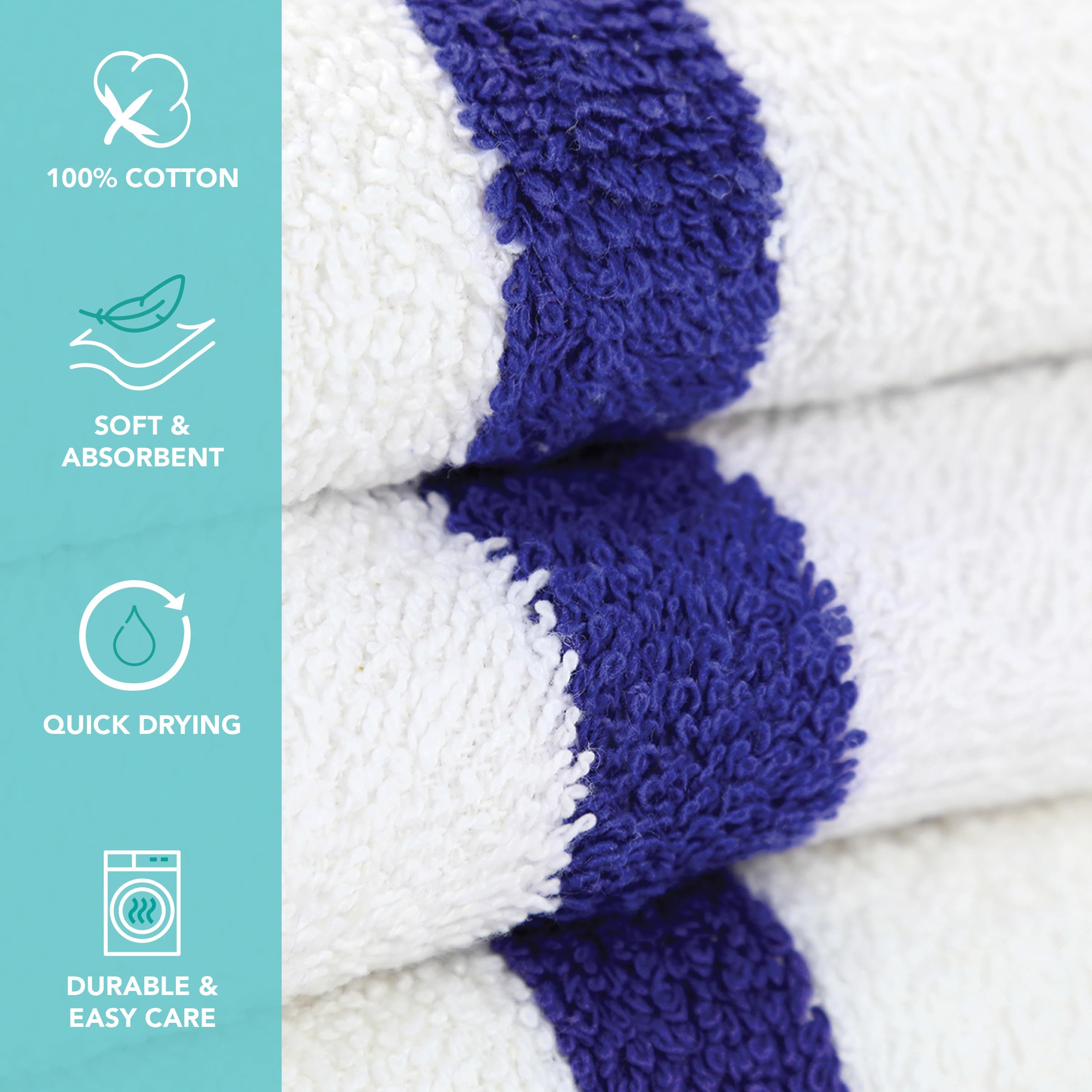 Arkwright White Bath Gym Towel - Pack Of 6 - Bulk 100% Cotton Soft Quick Dry Sweat Absorbent Hotel Quality Towels For Workout, B