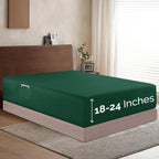 Elegant Comfort 1500 Premium Hotel Quality 18-24 Inches Deep - Extra Deep Pocket Single Fitted Sheet For High Mattress, Luxury And Softest, Smart Pocket - Wrinkle Free, Twin/Twin Xl, Hunter Green