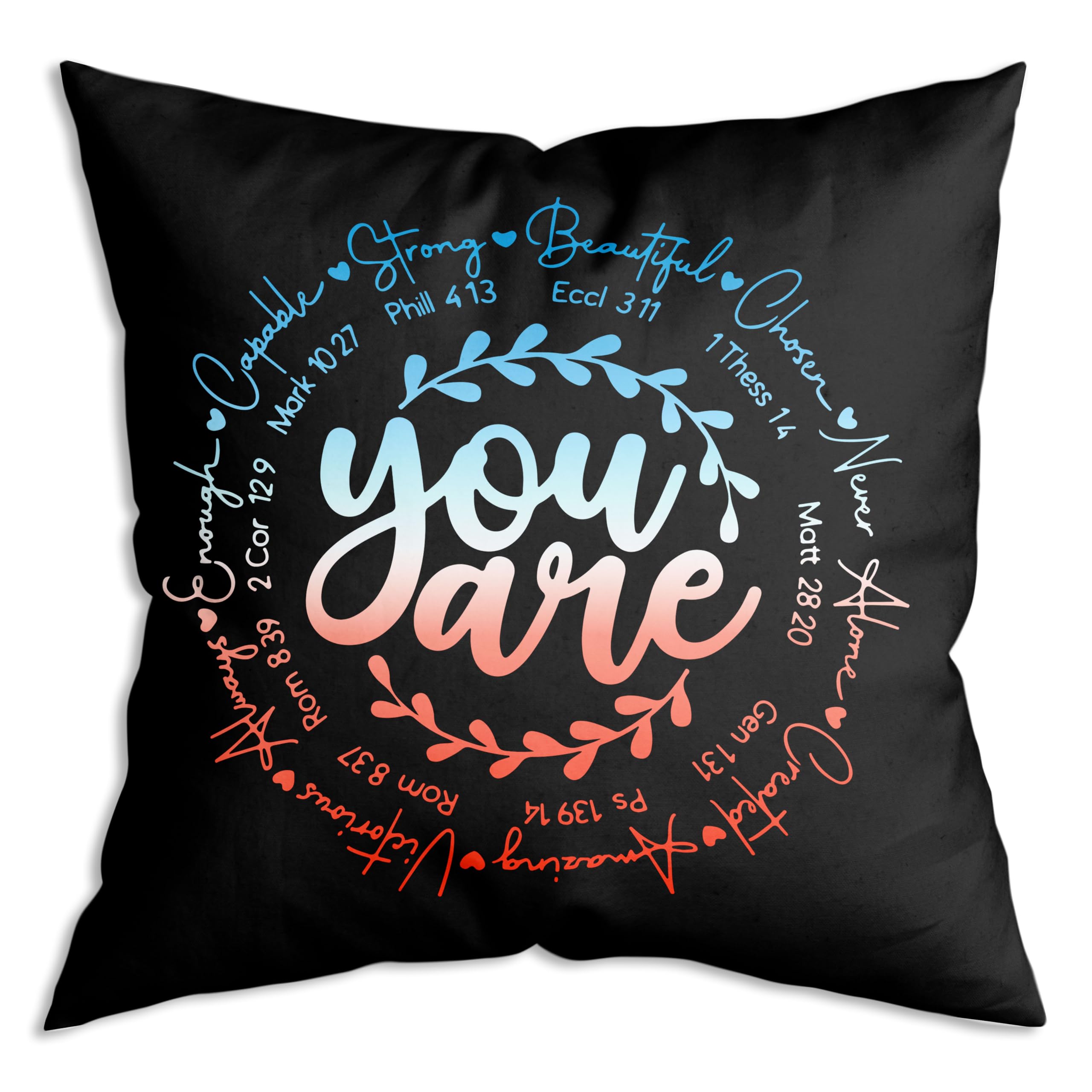 Zngfon Positive Sayings You Are Throw Pillow Cover 18X18 Inch