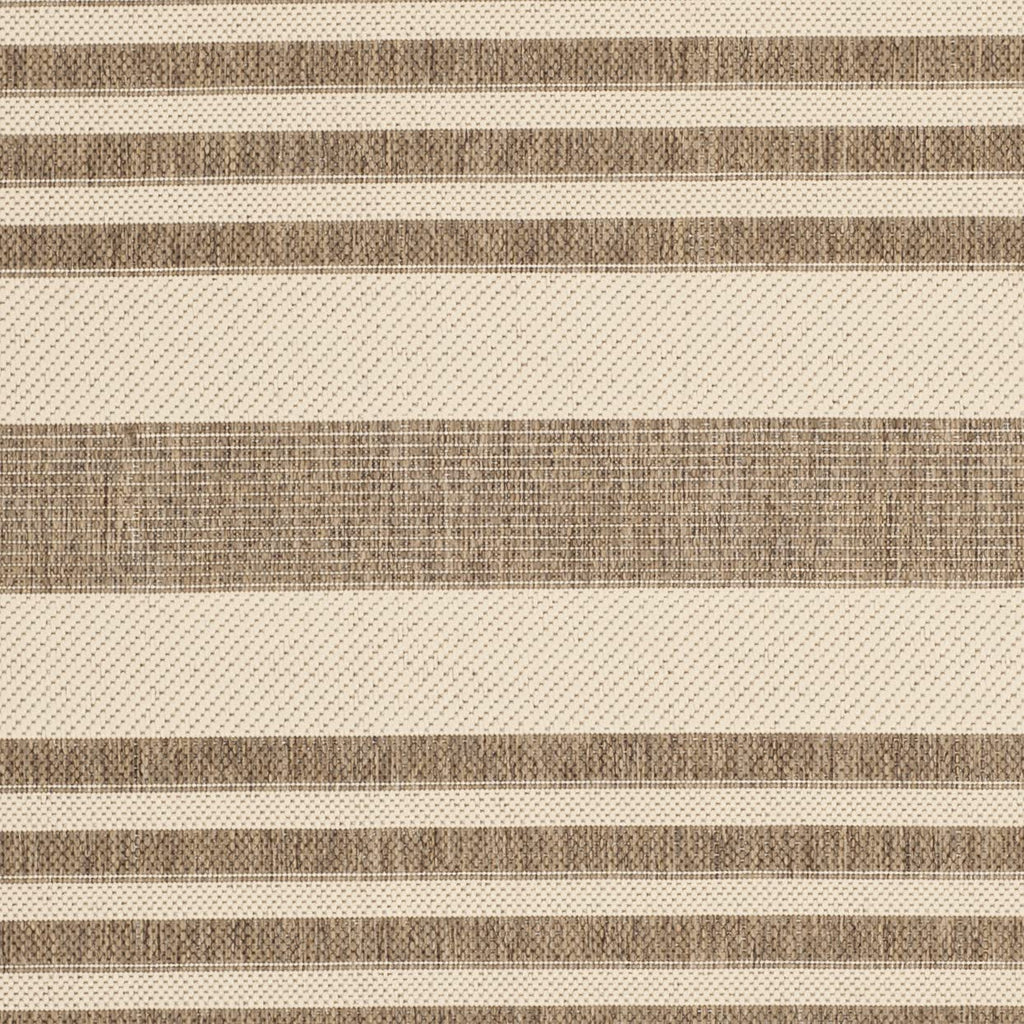 Safavieh Courtyard Collection Accent Rug - 2' X 3'7', Brown & Bone, Stripe Design, Non-Shedding & Easy Care, Indoor/Outdoor & Wa