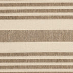 Safavieh Courtyard Collection Accent Rug - 2' X 3'7', Brown & Bone, Stripe Design, Non-Shedding & Easy Care, Indoor/Outdoor & Wa