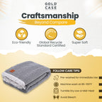 Gold Case Turkish Bed Blanket - 100% Recycled Cotton Bed Blankets 71X90 - Soft Cotton Blankets Twin/Twin Xl Size - Layering Ligh