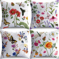 Nightwish Outdoor Waterproof Pillow Covers 18X18 Set Of 4 Spring Summer Decorative Floral Throw Pillow Covers Farmhouse Sofa Cou