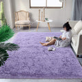 DweIke Fluffy Shaggy Area Rug, Purple Plush Rugs for Living Room Bedroom, Soft Carpets for Kids Girls Boys Room, Extra Large Fuz