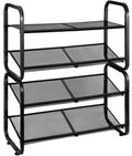 LYKENTOR 4 Tiers Metal Shoe Rack for Entryway Closet Hallway Bedroom Garage