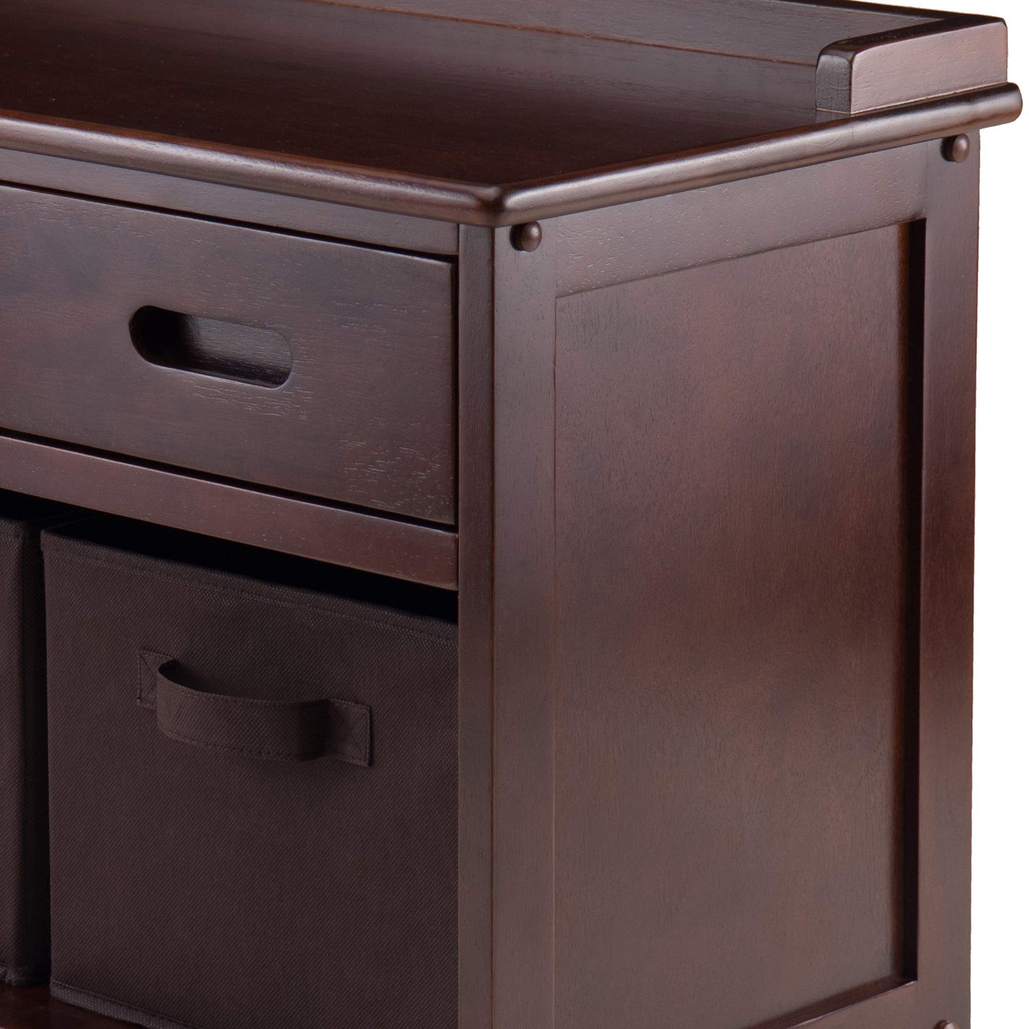 Winsome Adriana Bench, 3 Small, Walnutchocolate