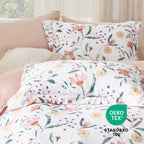Bedsure Duvet Cover Queen Size - Reversible Floral Duvet Cover Set With Zipper Closure, 3 Pieces Pale Blush Bedding Set With 8 Corner Ties And 2 Pillow Shams 20'X26'