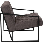 Flash Furniture Hercules Madison Series Retro Gray Leathersoft Tufted Lounge Chair