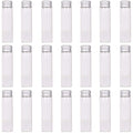 MaxMau 24 Glass Small Bottles 20ml Mini Jars with Screwed Metal Lids Clear Tiny Vials Aluminium Top Caps Sealed Storing Jewelry 