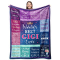 Gevuto Gigi Gifts For Grandma Blankets,Gifts For Gigi Throw 50' X 60',Gigi Birthday Gifts, Nana Gifts From Grandkids,Grammy Gi
