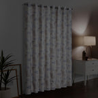 Eclipse Blackout Curtain, Larissa Leaf Grommet Curtain, 95 In Long X 50 In Wide, Patterned 100% Blackout Curtain, Thermal Insula