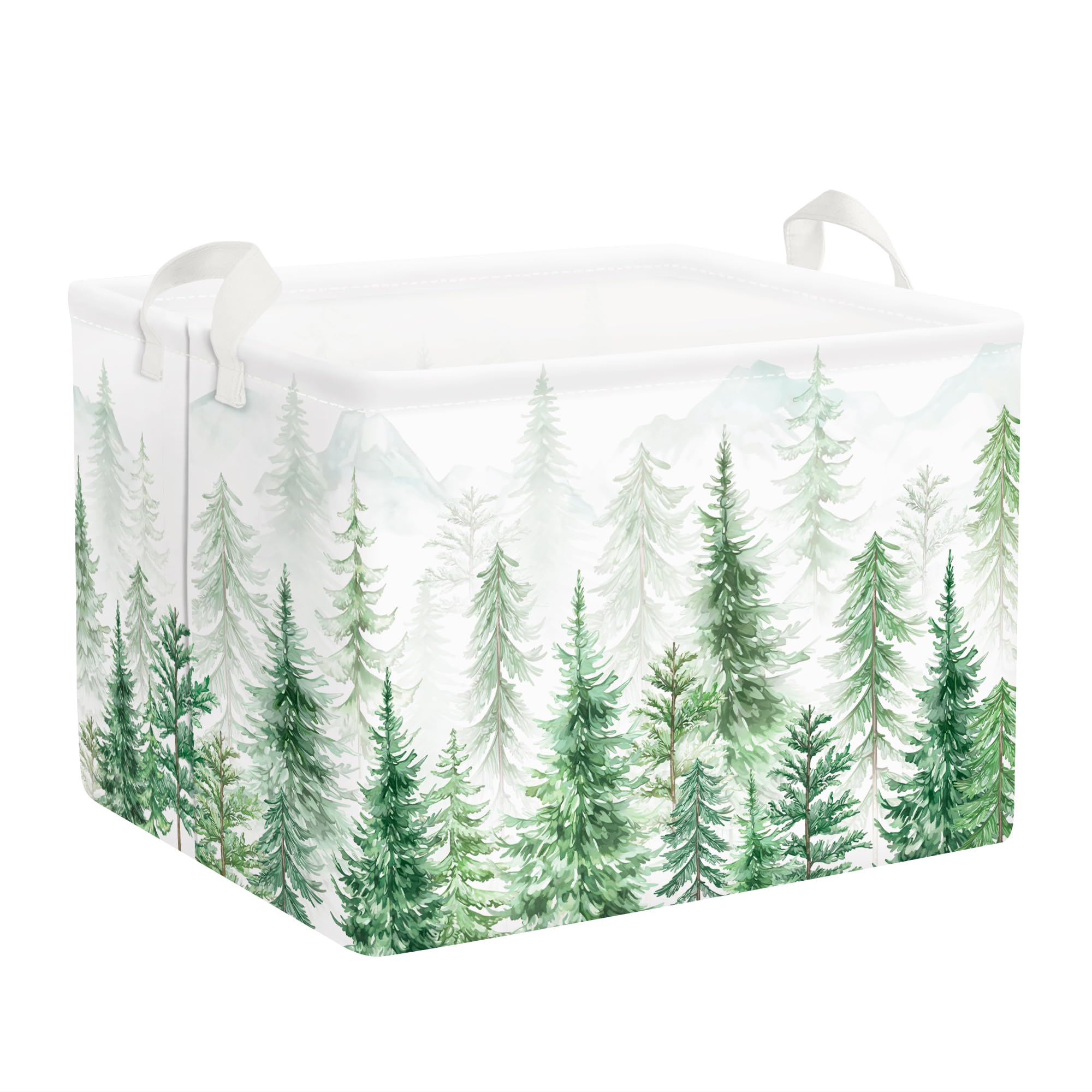 Clastyle Pine Forest Baby Laundry Hamper Kid Storage Basket Boy Girl Gift Toy Box Collapsible Clothes Organizer Nursery Bin for 