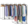 Liuoud Clear Garment Bags for Hanging Clothes 10 Gusseted, 6 Pack, 40&50