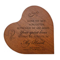 LifeSong Milestones Personalized Engraved Gone Yet Not Forgotten MDF Cherry Memorial Heart Block Custom Sympathy gift idea for m