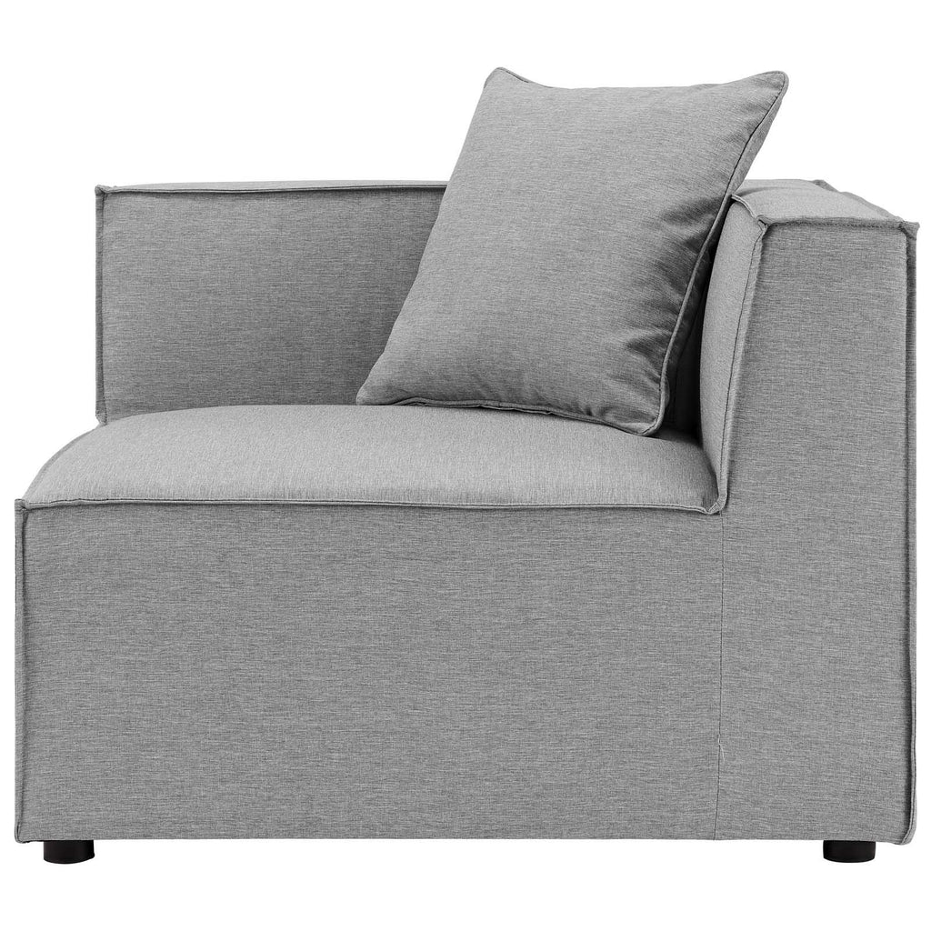 Modway Eei-4381-Gry Saybrook Outdoor Patio Upholstered 4-Piece Sectional Sofa, Gray
