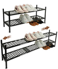 Expandable Metal Shoe Rack for Closet, Entryway, Garage, 2Tier  45 inches