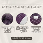 Elegant Comfort Delilah Polkadot 6-Piece Set, Fade & Wrinkle Resistant, 1500 Premium Hotel Quality Microfiber Deep Pocket Fitted Sheet Featuring Smart Pockets, Polkadot Sheet Set, Full, Purple