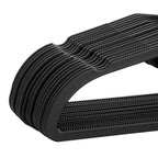 Elama Home 30 Piece Rubber Non Slip Hanger With Hanging Tab In Black