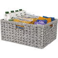 GRANNY SAYS Large Wicker Basket for Storage, Waterproof Storage Baskets, Wicker Basket with Handles, Storage Baskets for Shelves