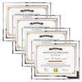Hoikwo 8.5x11 Picture Frames, 4 Packs Silver Glass Certificate Frames for Document Diploma Award, Only for Tabletop Display Vert