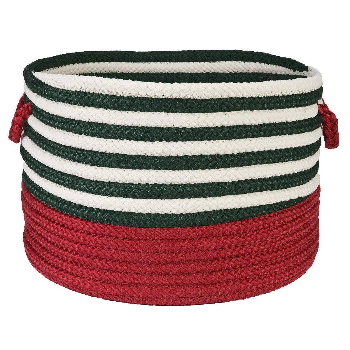 Colonial Mills Candy Swirl Baskets, 18-Inch By 18-Inch By 12-Inch, Red/Green