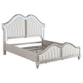 Coaster Home Furnishings Evangeline Modern Classic Chenille Upholstered Queen Size 64-inch Headboard Silver Oak 223391Q