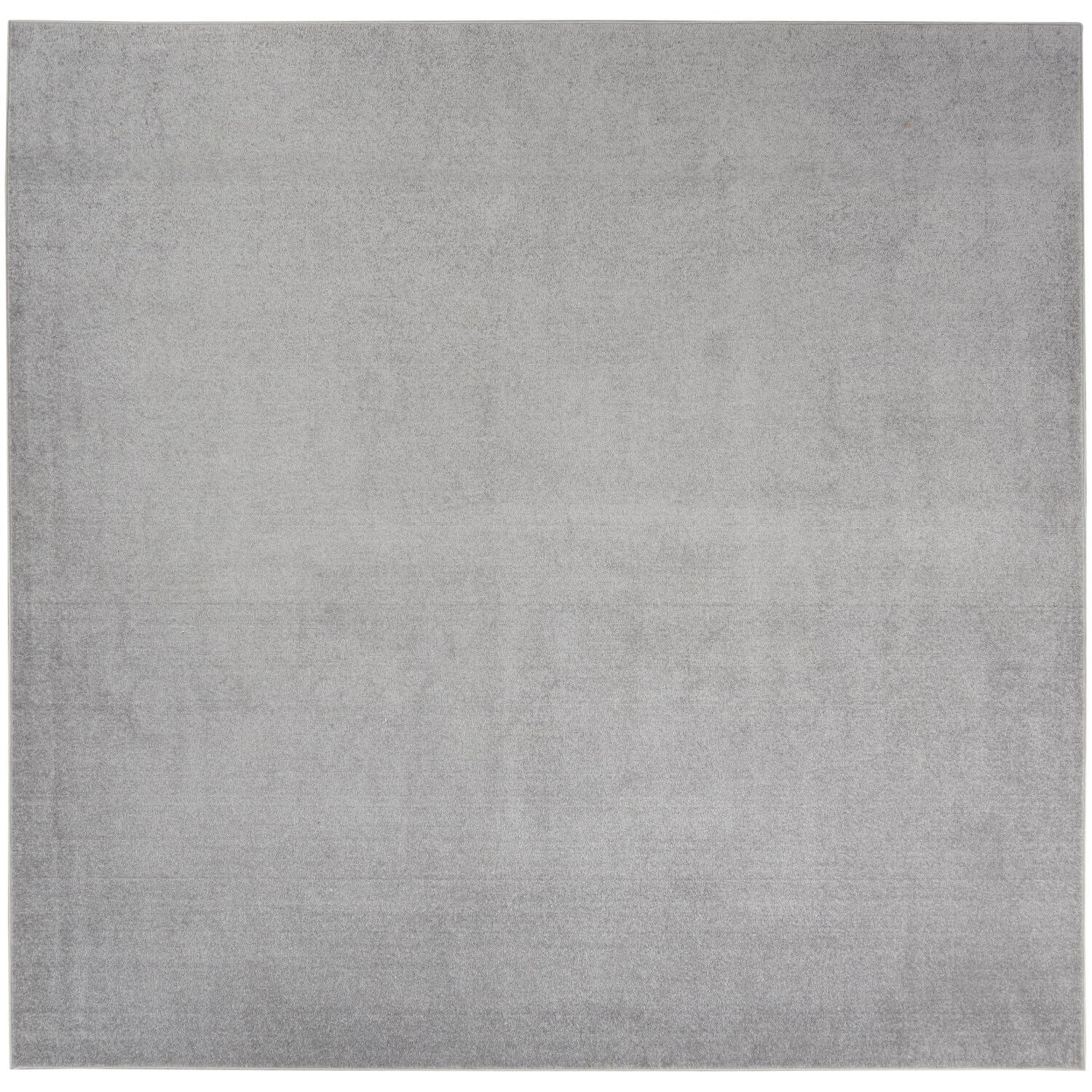 Nourison Essentials Indoor/Outdoor Silver Grey 9' X Square Area -Rug, Easy -Cleaning, Non Shedding, Bed Room, Living Room, Dining Room, Backyard, Deck, Patio (9 Square)