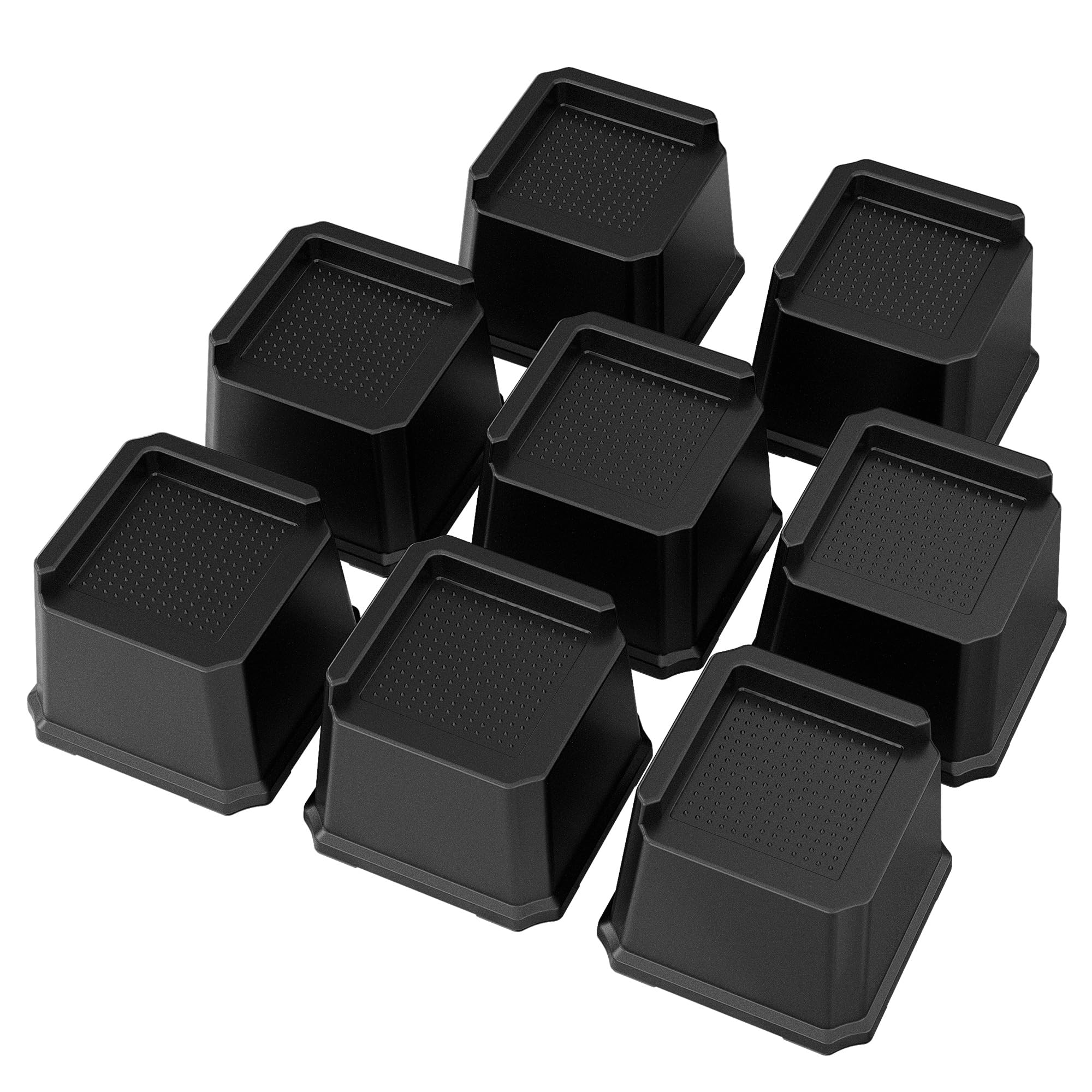 Google Bed Risers Whynonap Bed Risers 3 Inch Set Of 8, Oversized Bed Lifts Risers 3 In H ...